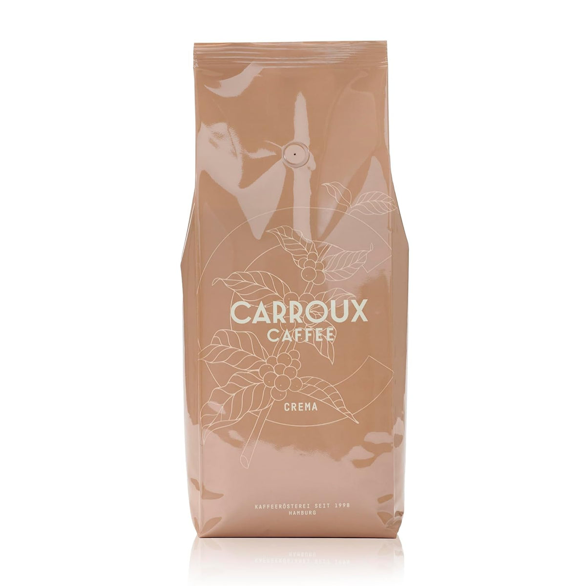 Boabe întregi de cafea CARROUX Crema (1 kg) - Boabe de cafea premium din Hamburg - Prăjite tradițional proaspăt