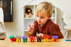 Plus-Plus 9603210 Geniales Konstruktionsspielzeug, Open Play Big Basic Mix, Bausteine-Set, 100 Teile, Mehrfarbig, Mehrfarbig