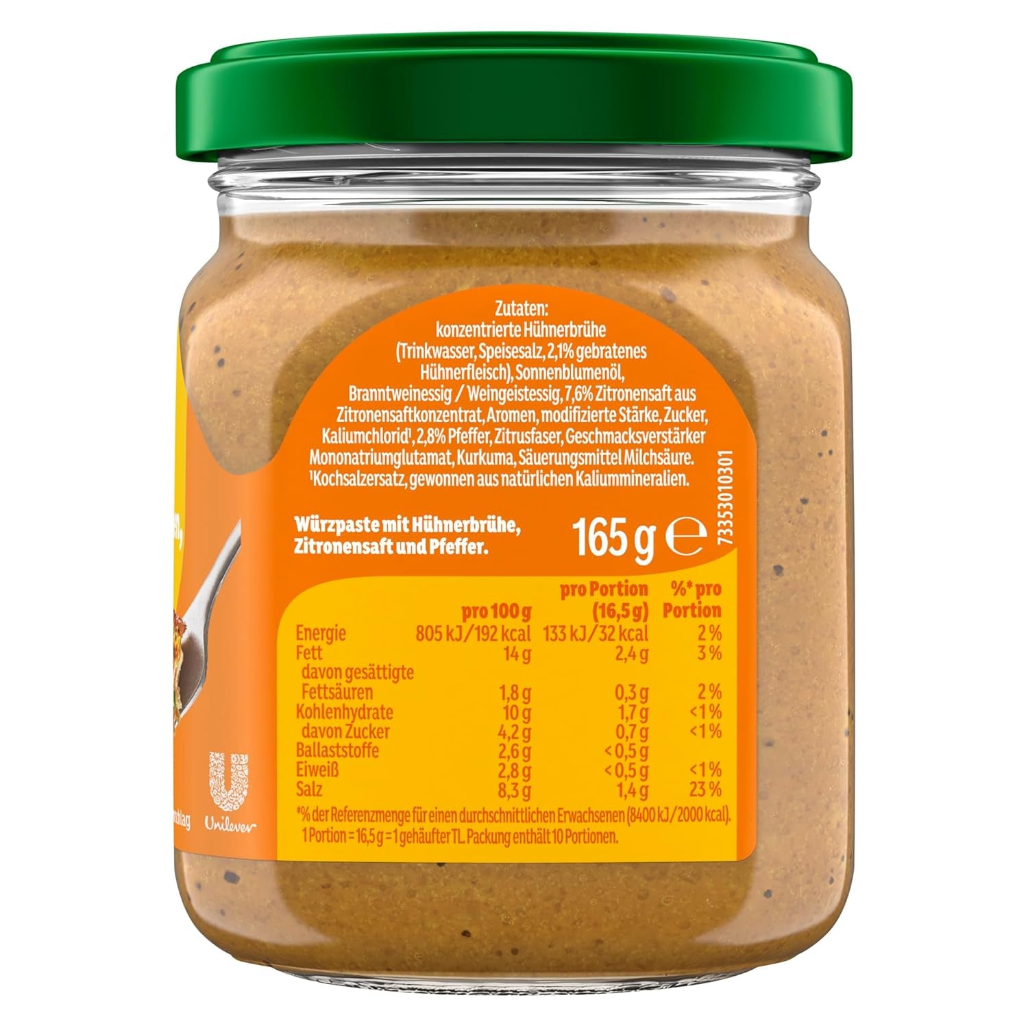Knorr Schnell gewürzt Kochpaste Gebratenes Hühnchen, Zitrone & Pfeffer einfach & schnell für einen besonders intensiveven, geballten Gesmack 165 g