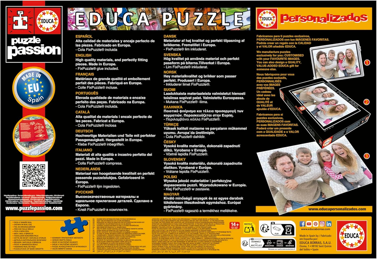 Educa - Puzzle da 1500 pezzi per adulti | Il giardino giapponese. Dimensioni: 85X60 cm. Include la colla per puzzle Fixpuzzle. Per 14 anni (19937) Puzzle Naty Shop