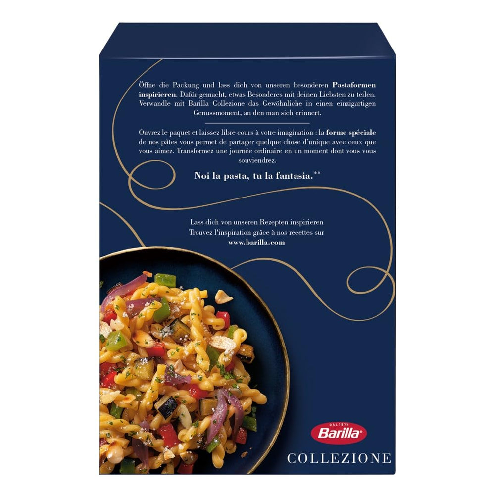 Pasta Barilla Collezione Fusilli Pezzi Corti, (1 x 500 g)