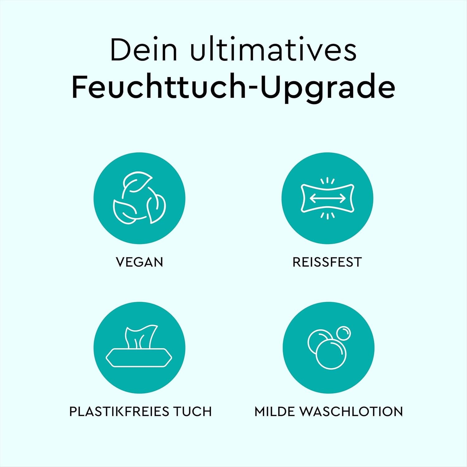 LILLYDOO Salviette umidificate 50 conteggi Salviette extra large al 100% senza plastica, senza profumo