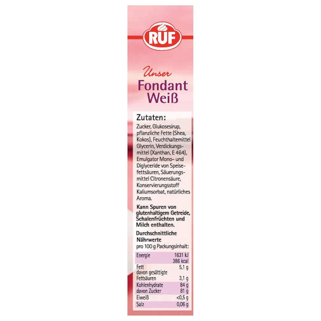 RUF Fondant, potrivit pentru modelarea figurilor, florilor și literelor, 250 grame Glazuri si Decor Naty Shop