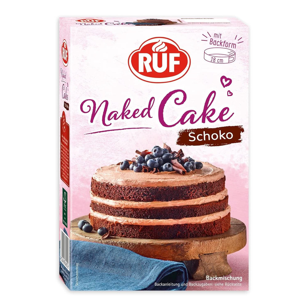 RUF New York Cheesecake Fragola No Bake, Cheesecake Americana Originale con Salsa di Fragole, 360 grammi Kitchen Naty Shop 300 grammi Naked Cake