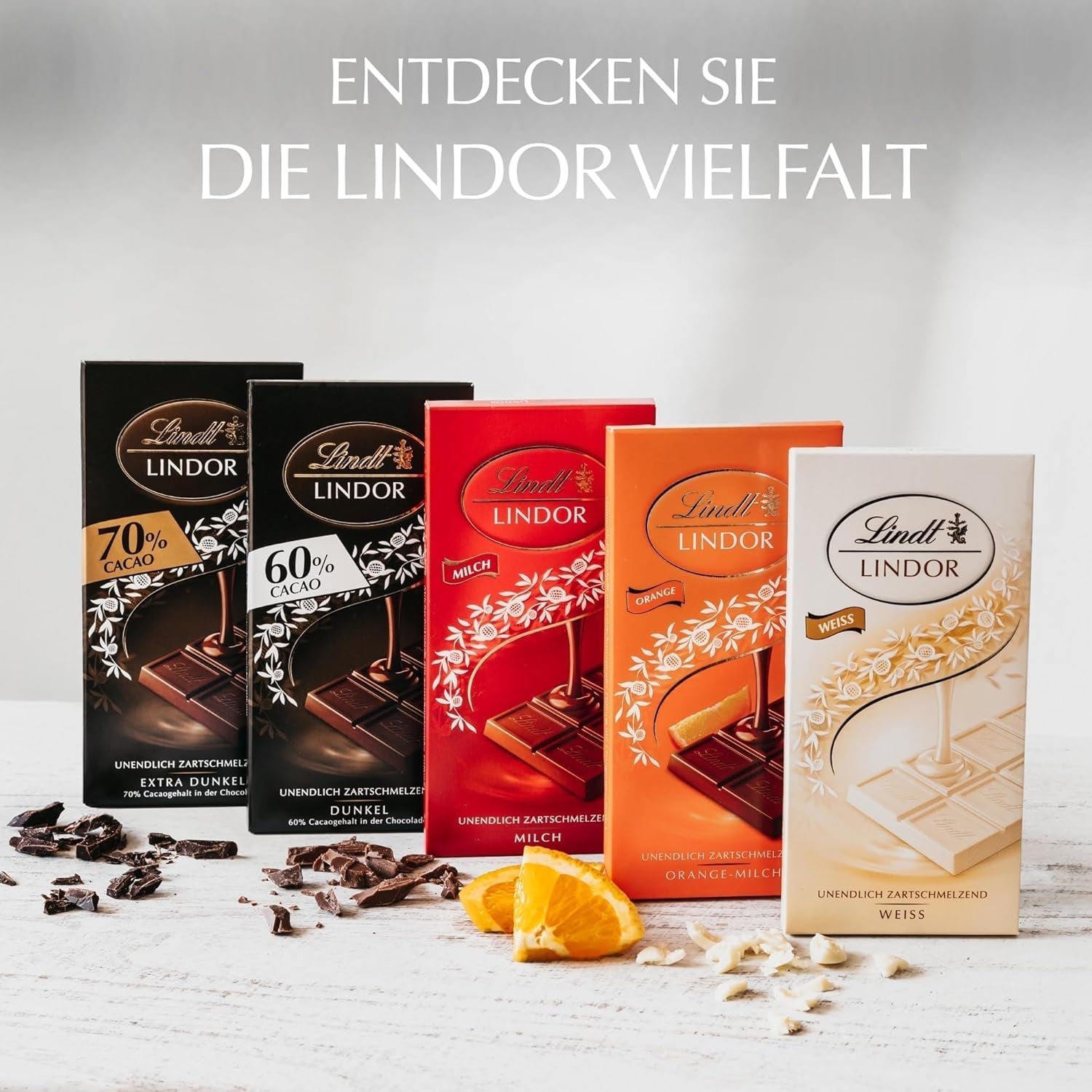 Lindt LINDOR Cioccolato bianco, tavoletta da 100 grammi Cioccolatini Naty Shop