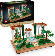 LEGO Icons Fountain Garden - Set de construcție în miniatură pentru adulți cu frunze, chiparoși, copaci, liane, flori - Idee creativă de cadou pentru ziua de naștere, cadou de casă pentru femei, bărbați - 10359 Seturi de constructie Besuche den LEGO-Store Titlu implicit