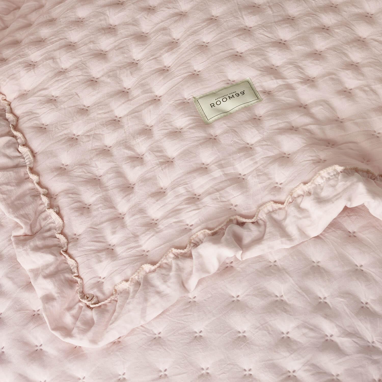 Molly Elegante copriletto in rosa cipria 170 x 210 cm Copriletto versatile come copriletto o divano Coperta per letto e divano Stile coperta Ideale come copriletto Letti e coperte Besuche den ROOM99-Store