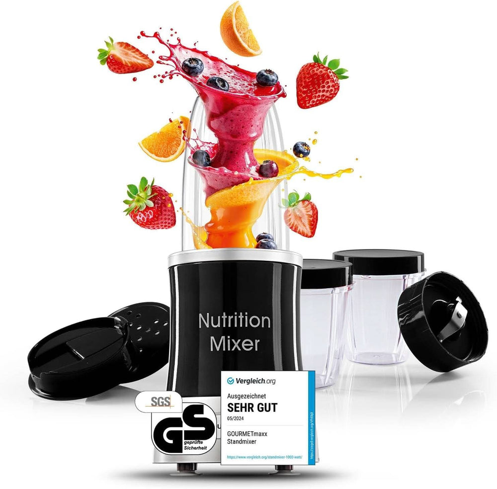 Gourmetmaxx Mr Magic Blender, Smoothie Maker con pacchetto accessori Xxl Naty Shop