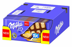 Biscotti TUC 1x87g | Cioccolato al latte alpino | con mini cracker salati | Cioccolato al 100% latte alpino | Barretta di cioccolato (confezione da 5)