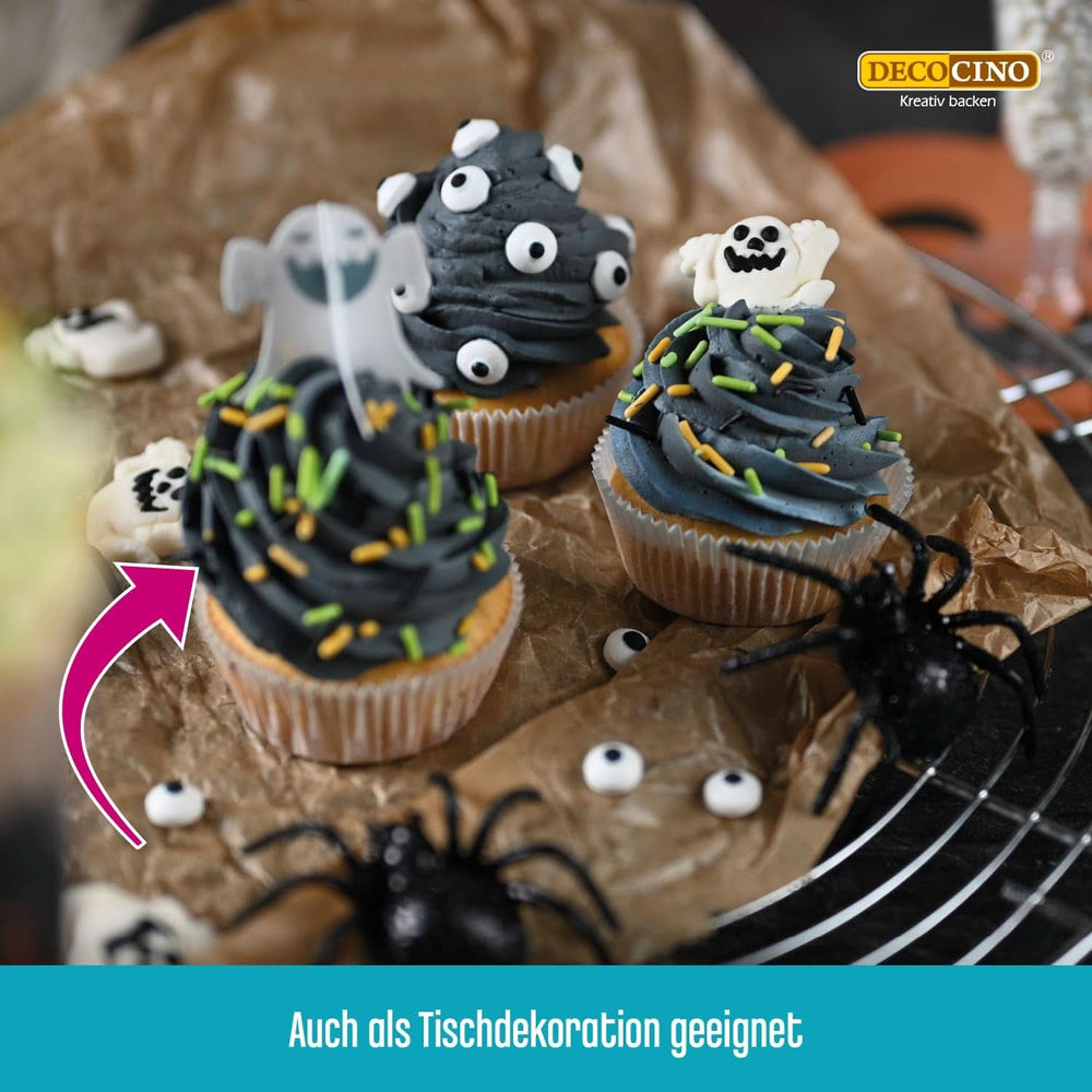 DECOCINO Halloween, vafe comestibile sub forma de pânze de păianjen cu efect 3D, 12 bucati Sprinkles Naty Shop