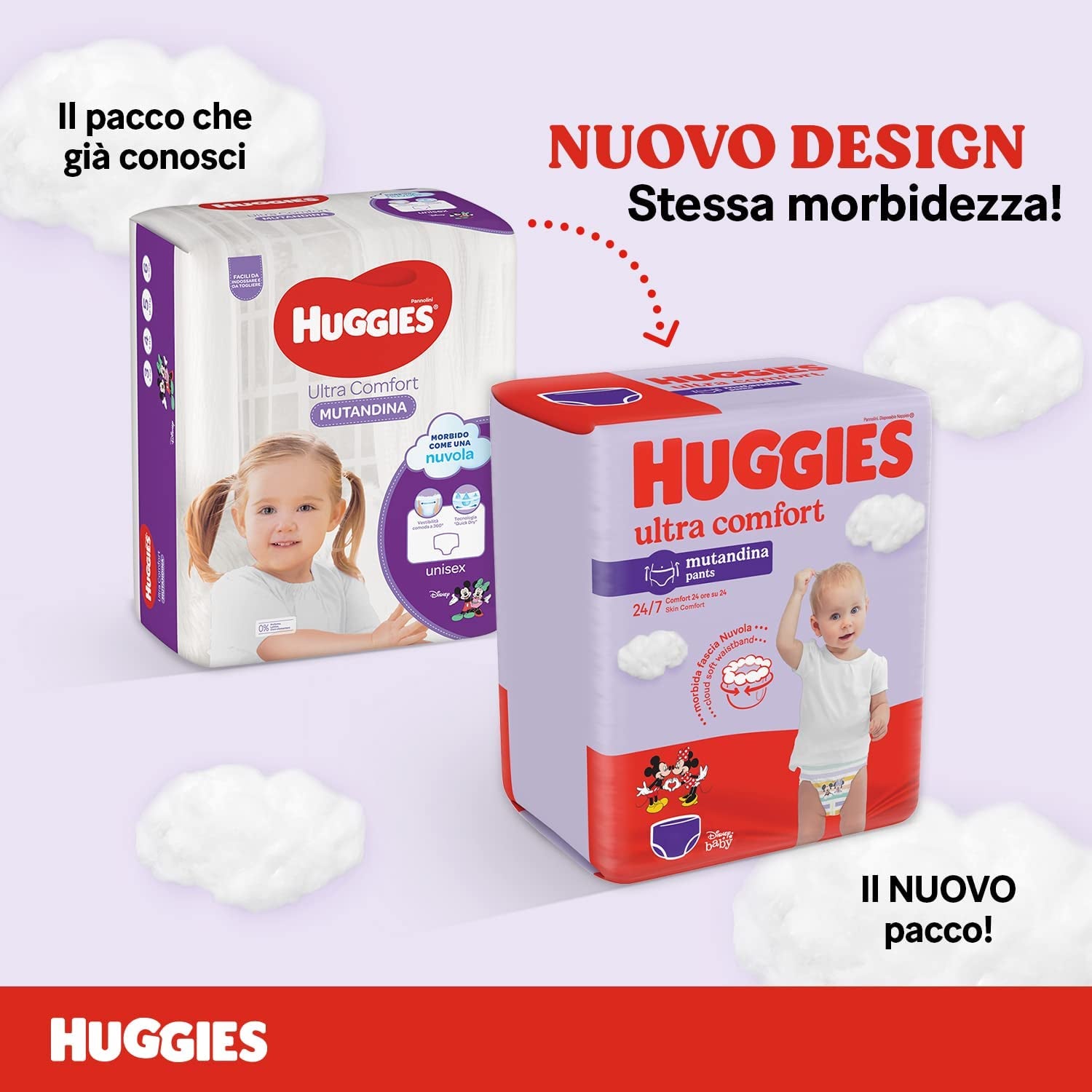 Pannolini Huggies Ultra Comfort, taglia 4 (9-14 kg), confezione da 72 pannolini