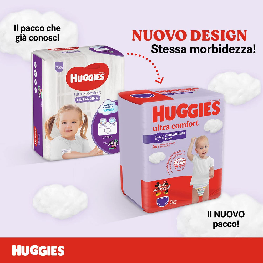 Pannolini Huggies Ultra Comfort, taglia 4 (9-14 kg), confezione da 72 pannolini