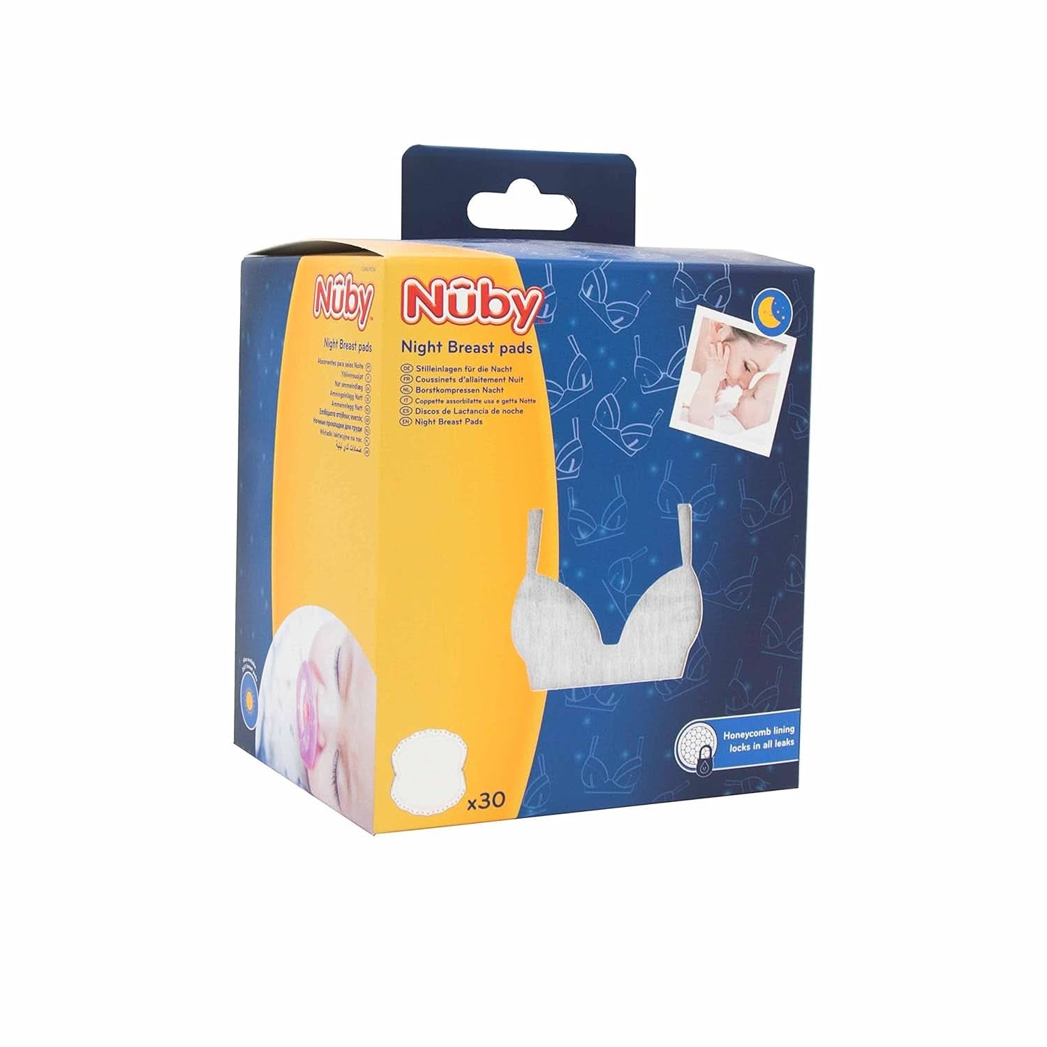 Nuby - 2 confezioni di coppette assorbilatte ultrafini per la notte - 2 X 30 pezzi Accessori Alimentazione e Allattamento Bebe Naty Shop