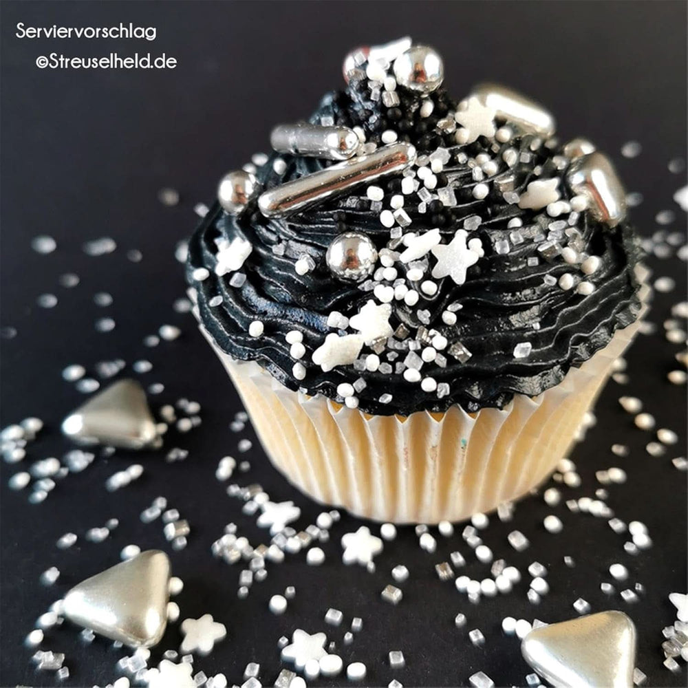 Streusel Hero Chocolate Mix Silver White Sprinkles, 40 grammi Naty Shop