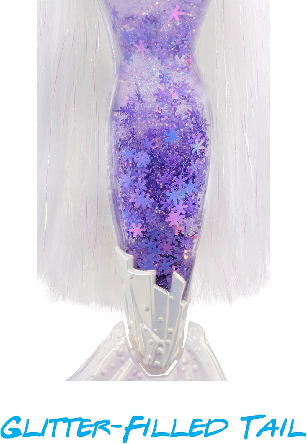 Mermaze Sirenez™ Winter Waves Crystabella™ Meerjungfrau-Modepuppe mit Farbwechsel-Flosse, glitzerndem Schwanz und Zubehör