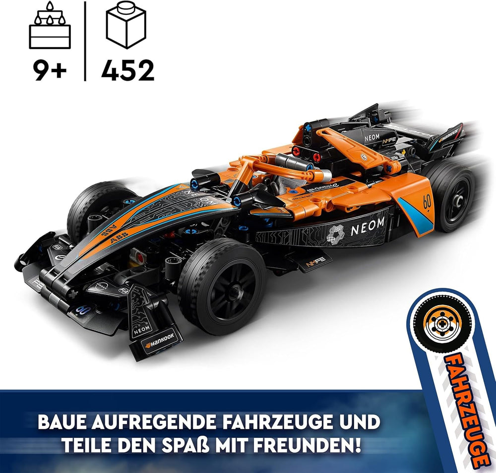 LEGO Technic NEOM Mclaren Auto da corsa di Formula E, Auto da corsa giocattolo per ragazzi e ragazze di 9 anni, Kit modello di auto, Decorazione per la camera dei bambini, Idea regalo di compleanno 42169 Set di costruzione Beuche den LEGO-Store