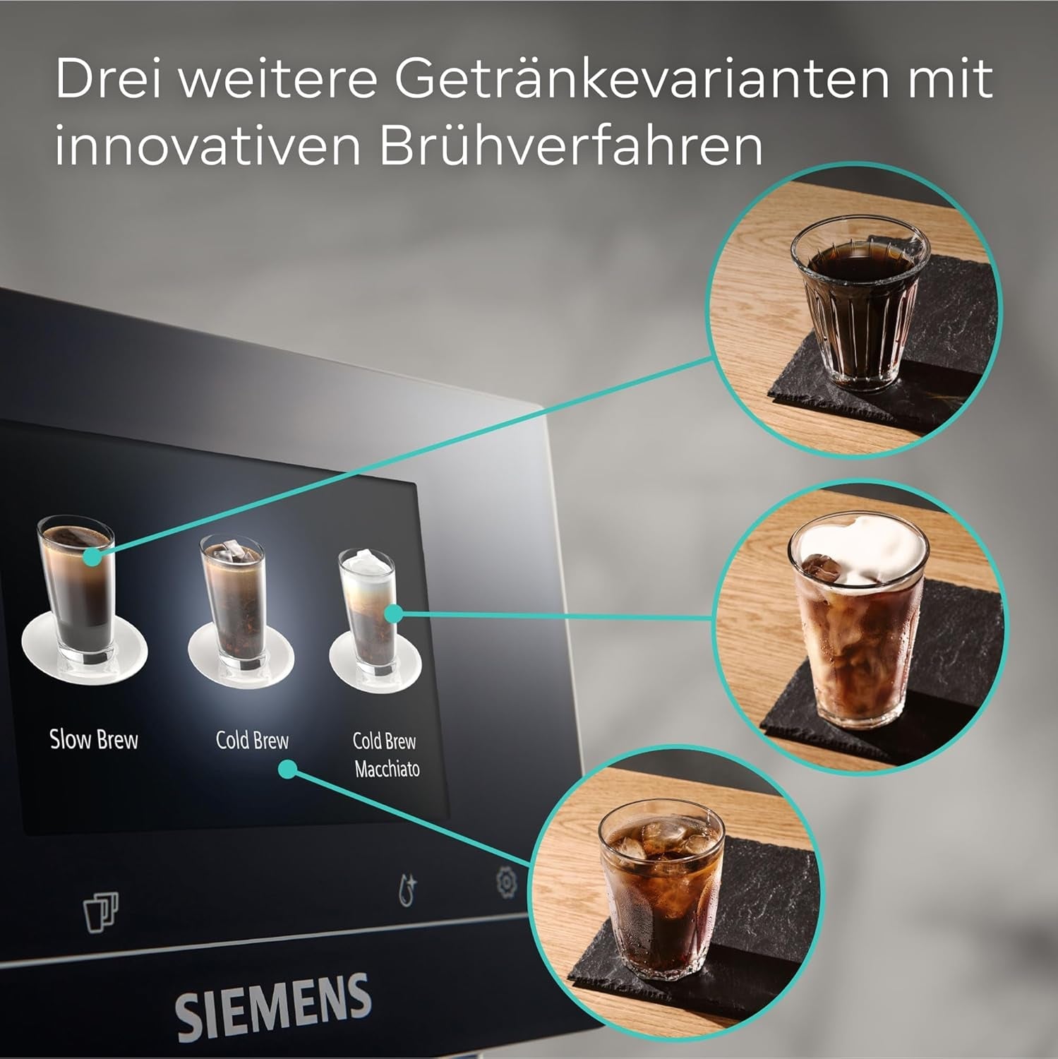Espressor automat integral Siemens EQ700, ecran TFT color mare, 36 de băuturi calde și reci, cold brew, funcție 2 căni, control prin aplicație, sistem automat de curățare, oțel inoxidabil negru, TQ717D03