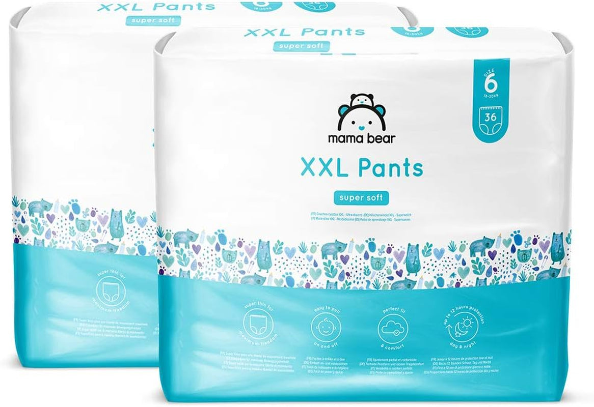 Marchio Amazon: Mama Bear Pannolini Pull-Up XXL, taglia 6 (18-30 kg), 72 pezzi (2 confezioni da 36)