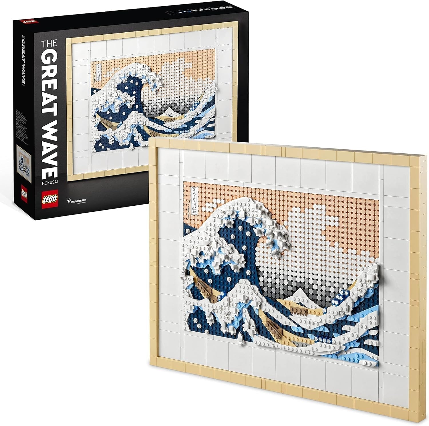 LEGO 31208 Art Hokusai - Marele val, decorațiuni de perete japoneze 3D, set de artizanat, pânză de ocean încadrată, hobby-uri pentru adulți, DYI, decorațiuni pentru casă și birou Seturi de constructie Besuche den LEGO-Store Singur