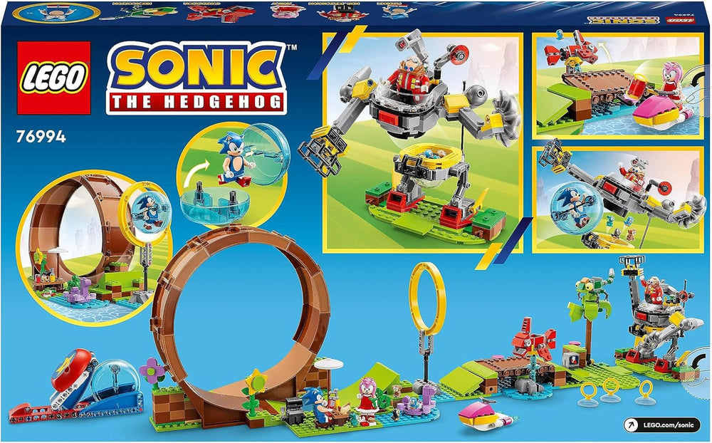 LEGO 76994 Sonic the Hedgehog La sfida del loop di Sonic a Green Hill, giocattolo costruibile per bambini, ragazzi e ragazze con 9 personaggi, tra cui Dr Eggman e Amy, set da costruzione Besuche den LEGO-Store