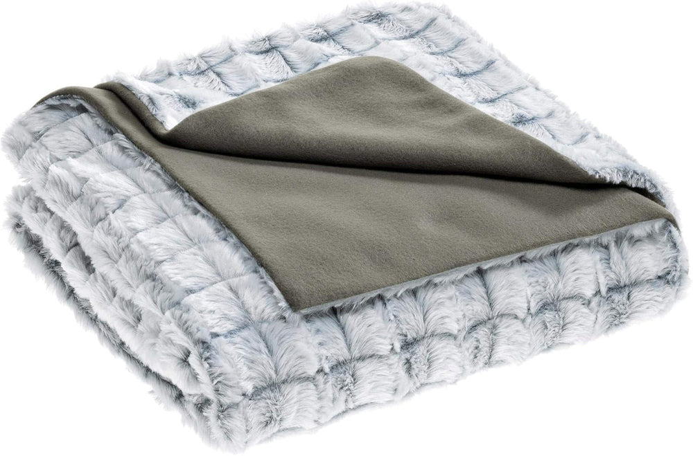 Aqua-Textil Soffice coperta morbida 150 X 200 cm Grigio Bianco Melange Coperta TV in peluche Copriletto Sherpa Fleece Oeko-Tex Ottawa Letti e coperte Besuche den aqua-textil-Store Grigio Coperta confortevole Xxl 200 X 220 cm