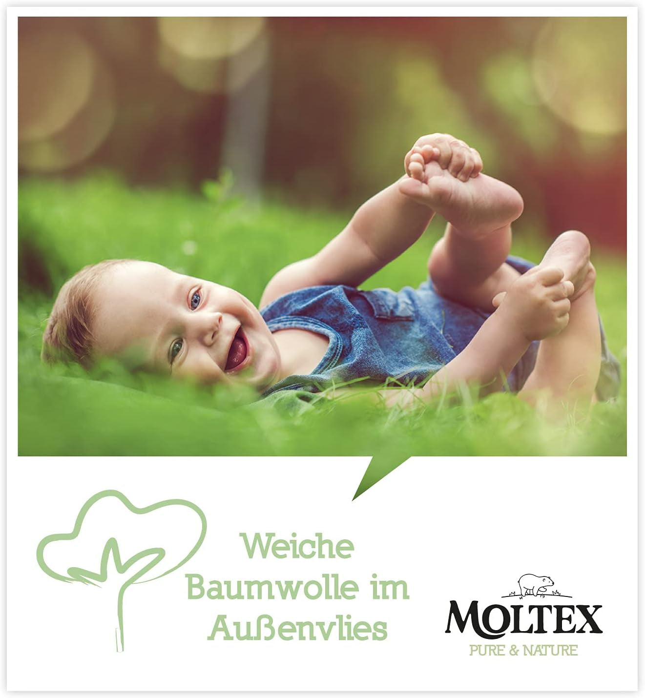 Pannolini biologici Pure & Nature Taglia 6 XL (17-28 kg) Confezione mensile da 84 pannolini biologici