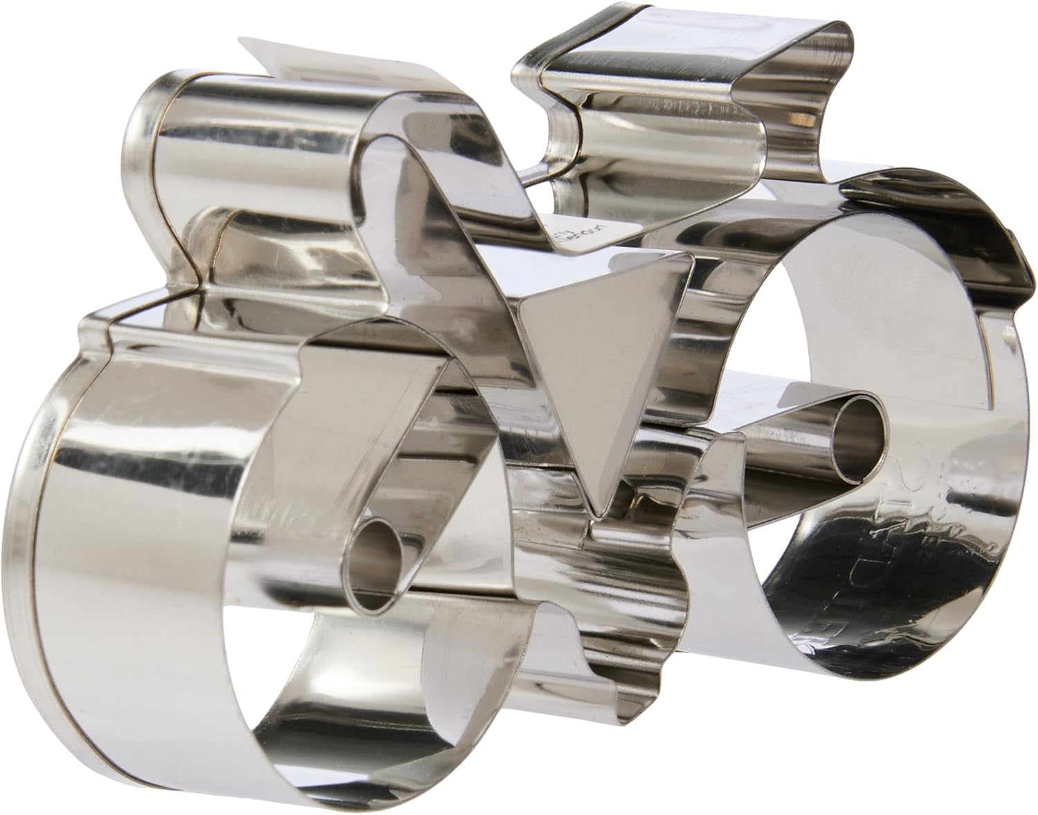 Formă de biscuiți Städter, oțel inoxidabil, bicicletă, 9 x 30 x 30 cm, argintie