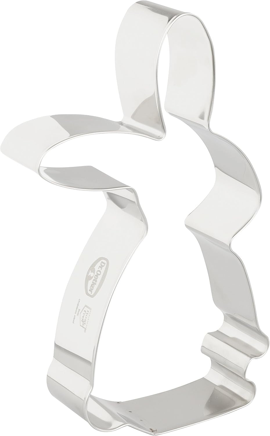 Dr. Oetker - Formă de copt/Formă gigantă pentru fursecuri „Iepure” din seria „Golden Easter”, formă pentru fursecuri, biscuiți și tort într-una singură (culoare: argintiu), cantitate: 1 bucată