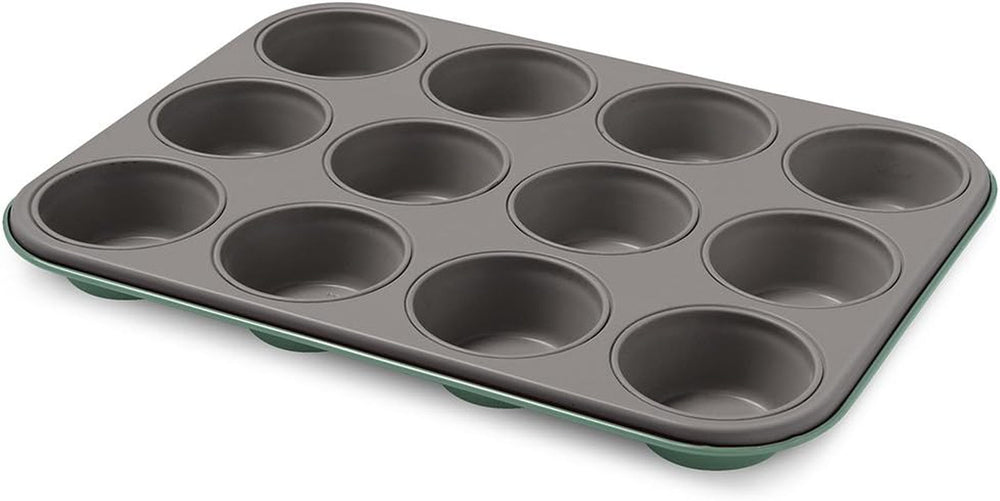 Blackstone Kuchenform 12 Muffin, Stahl, Schwarz/Grau Stein, 6 Einheiten Stampi e teglie Naty Shop 12 Muffin Linie Bon Ton