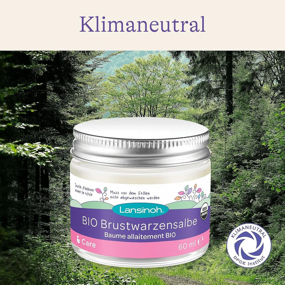 Lansinoh BIO Brustwarzensalbe, 60 Ml - Natürliche Pflege Empfindlicher Brustwarzen Und Trockener Haut - Klimaneutral Accessori Alimentazione e Allattamento Baby Naty Shop