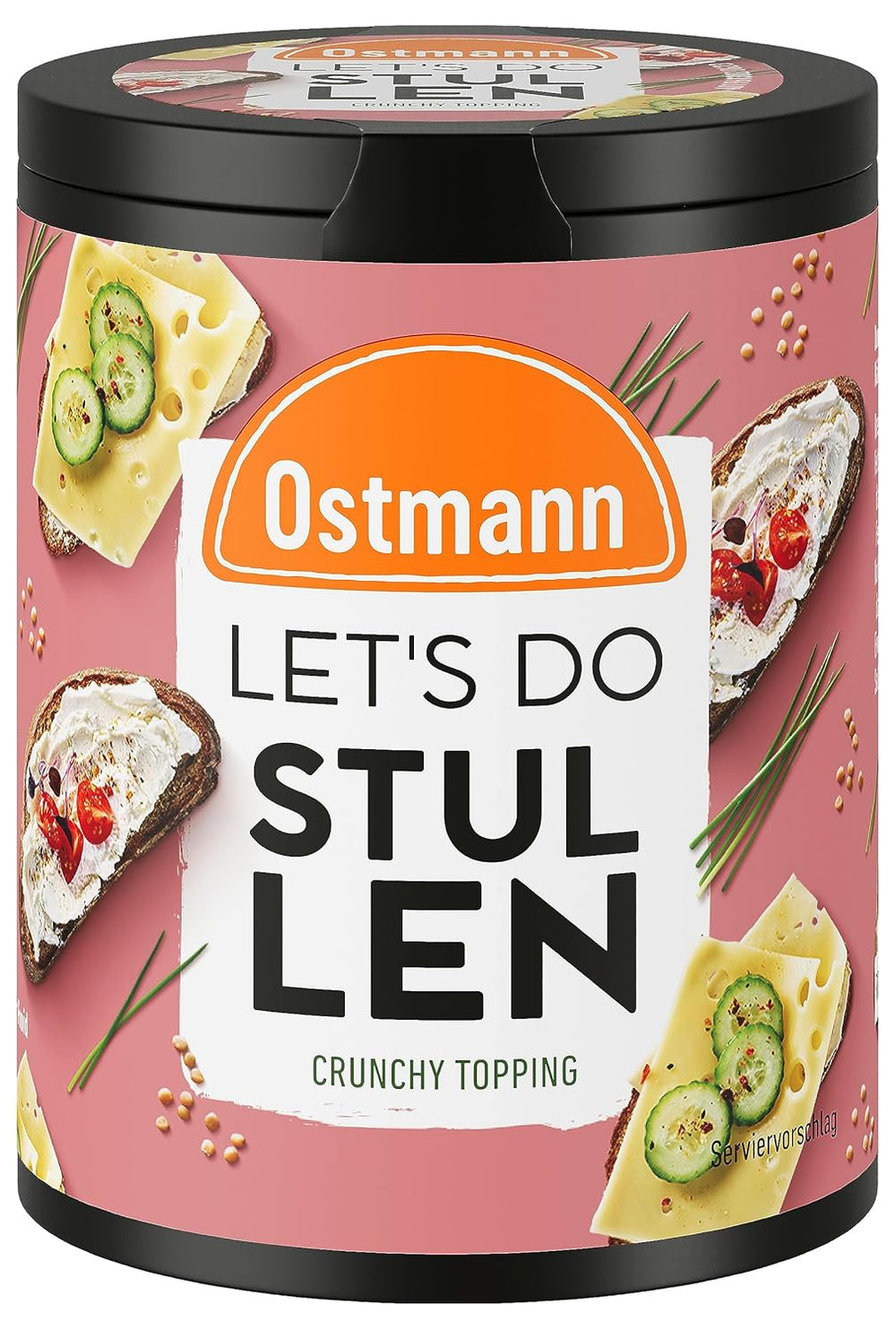 Ostmann Gewürze - Facciamo Avocado | Gewürzsalz für Avocado, Guacamole oder Bowls | Topping croccante con verdure, biscotti e sesamo nero | 70 g in barra riciclabile Metalldose