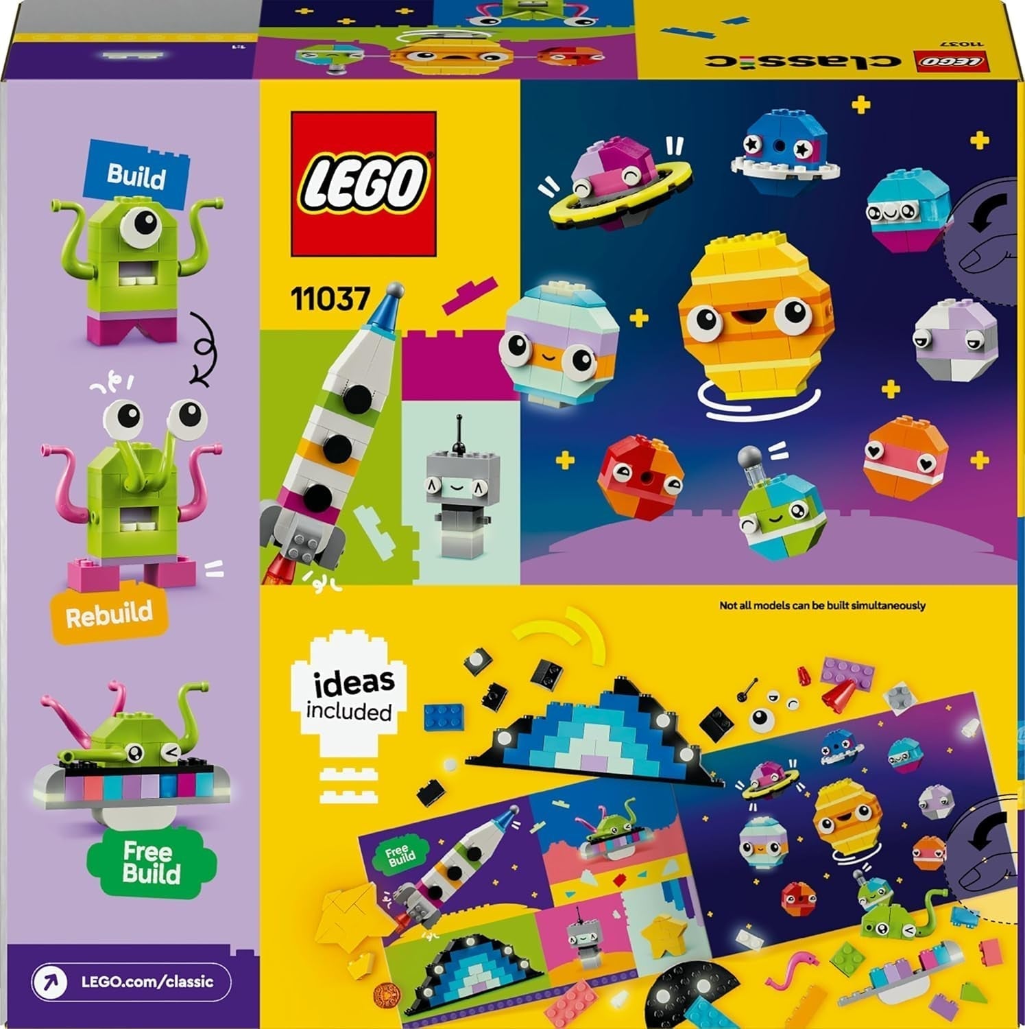 LEGO Classic Creative Space Planets Sistema solare Modello di costruzione per bambini Giocattolo spaziale con razzo Astronave Pianeti e alieni Regalo per bambini di 5 anni Ragazzi e ragazze 11037 Set di costruzioni Beuche den LEGO-Store