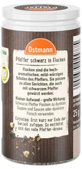 Ostmann Gewürze - Schwarze Pfefferflocken | Grober Pfeffer für intensive-schwarfen Gesmack | Mit praktischem Streuaufsatz | 25 g in Der Streudose