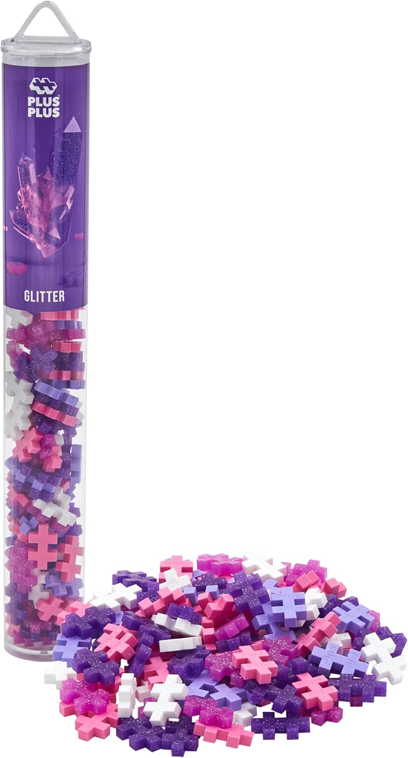 Plus-Plus 9604262 Geniales Konstruktionspielzeug, Regenbogen, Kreativ-Bausteine ​​​​Tube, 240 Teile