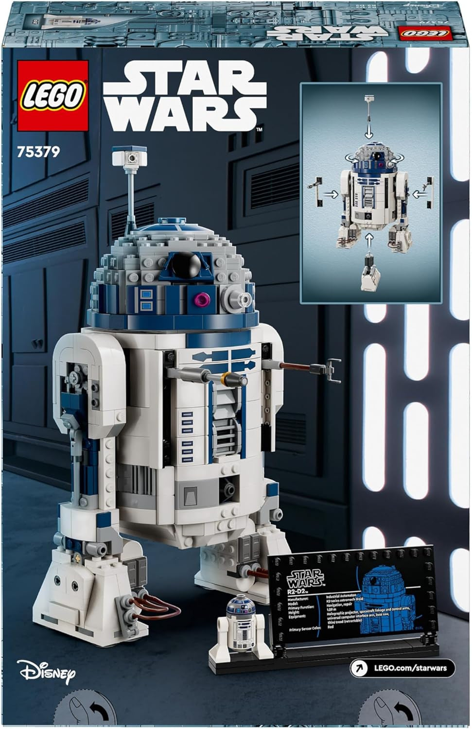 LEGO Star Wars R2-D2 Set modello per bambini, ragazzi e ragazze, droide costruibile con minifigure del 25° anniversario di Darth Malek e piastra decorativa, idea regalo da collezione 75379 Set di costruzione Besuche den LEGO-Store