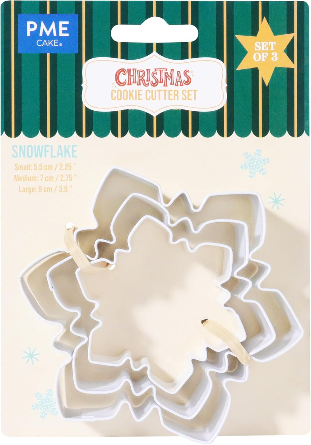 Set de 3 forme de biscuiți de Crăciun - Fulgi de zăpadă