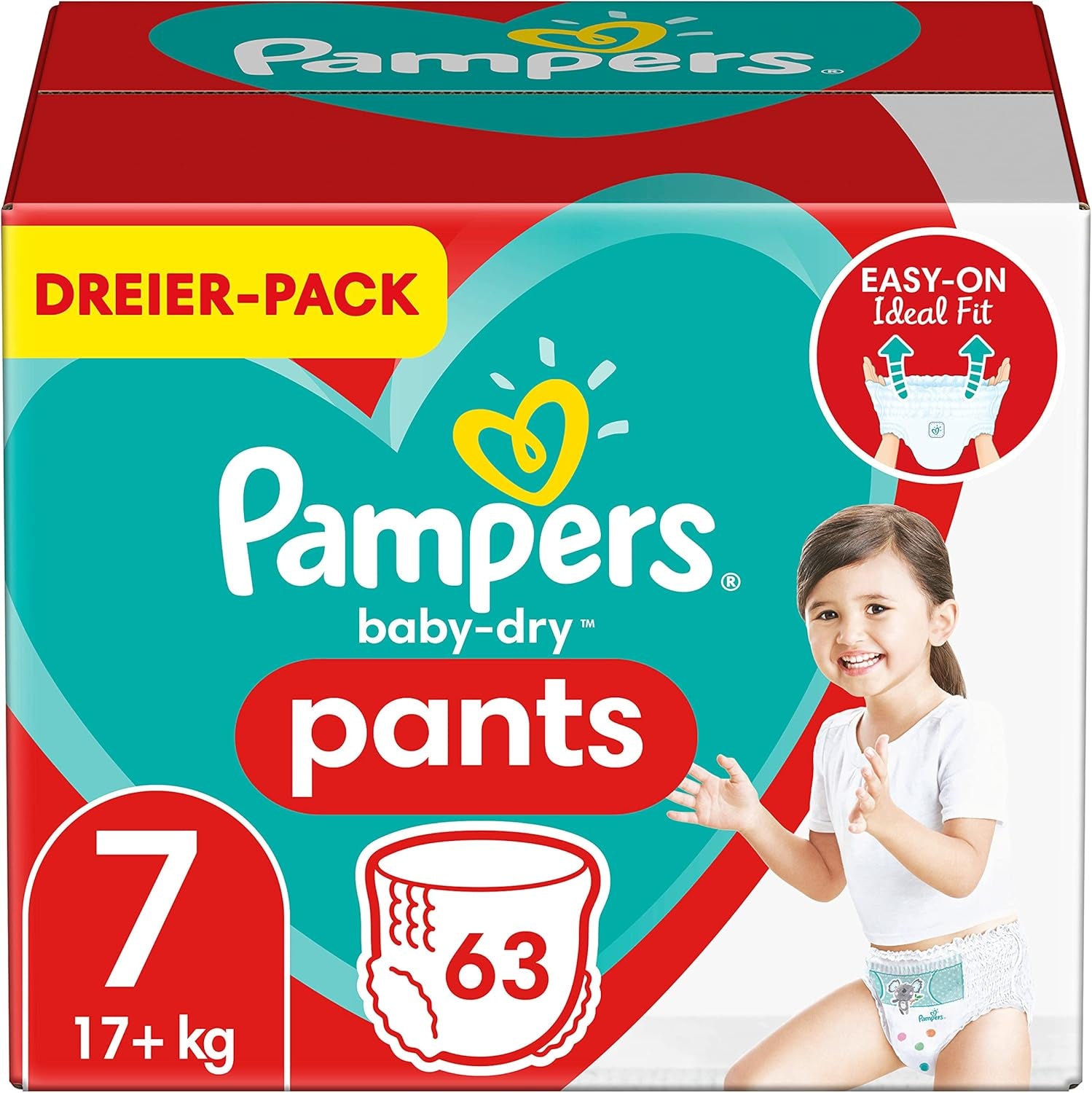 Pannolini Pampers Baby-Dry, taglia 8, 43 pannolini, da 19 kg, confezione Jumbo+