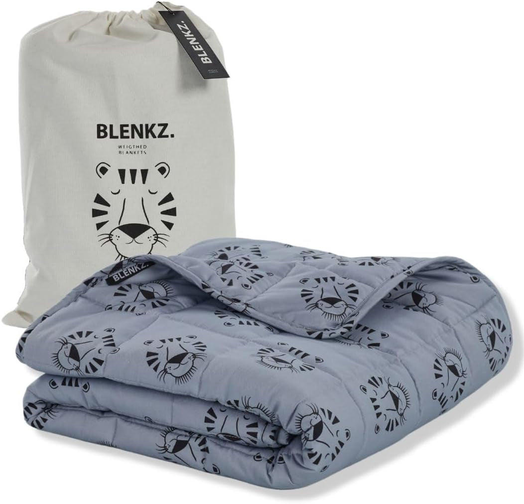 Coperta per neonati ponderata | 3,5Kg | 100X150Cm | Coperta terapeutica | Coperte ponderate | Coperta pesante (faccia di tigre blu, 3,5 Kg-100X150 Cm) BLENKZ Letti e Coperte. Faccia di tigre blu 5Kg-140X200Cm