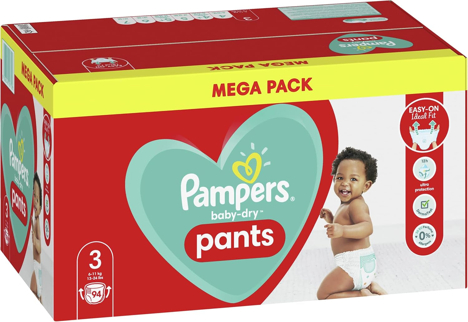 Pannolini Pampers Baby-Dry, taglia 8, 43 pannolini, da 19 kg, confezione Jumbo+