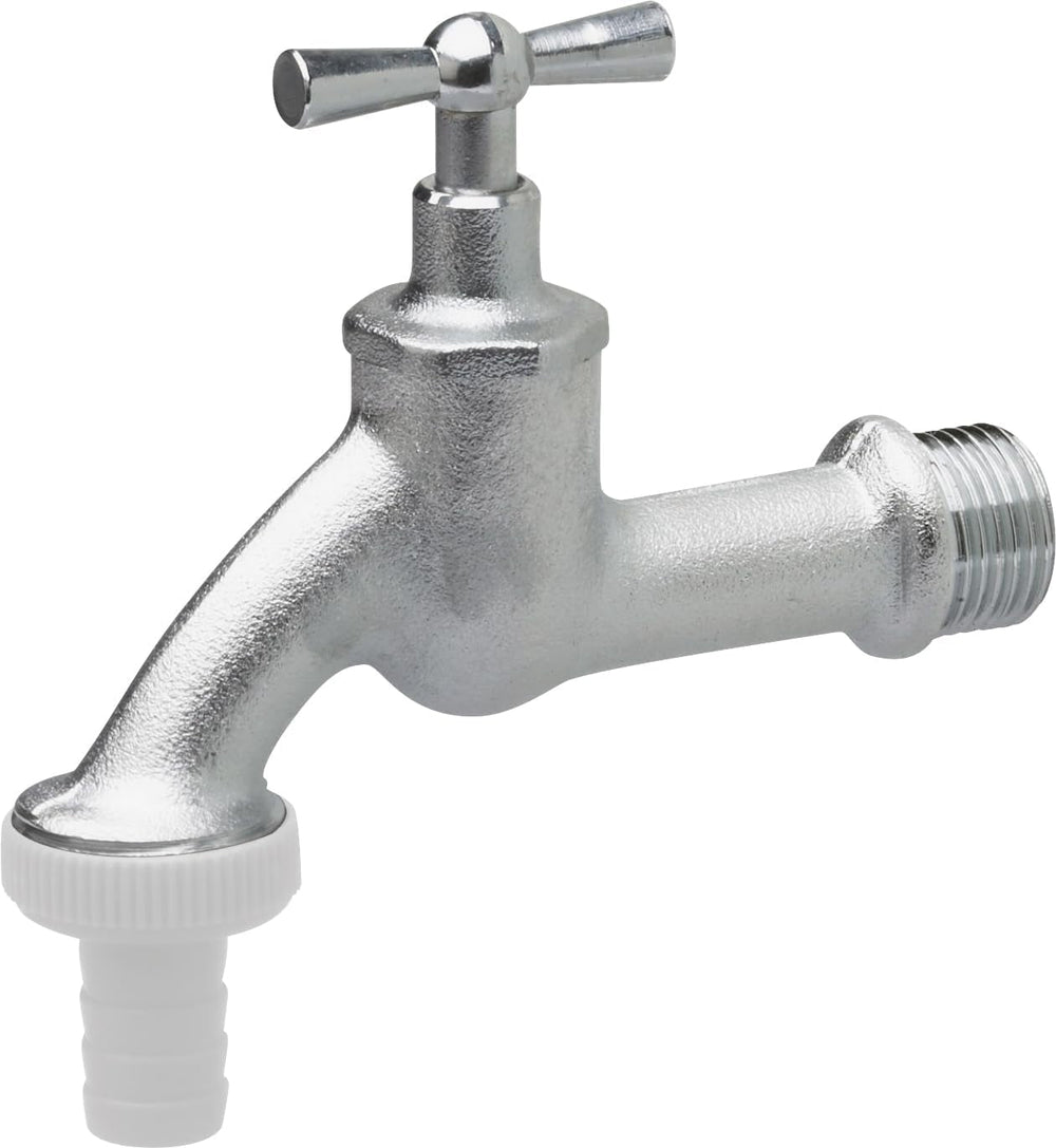 Robinet Cornat - filet exterior 20,95 mm (1/2 inch) - Include racord furtun - Alamă de înaltă calitate - Ideal ca robinet de exterior / robinet pentru butoaie de ploaie / robinet / supapă de închidere / FLOR92590