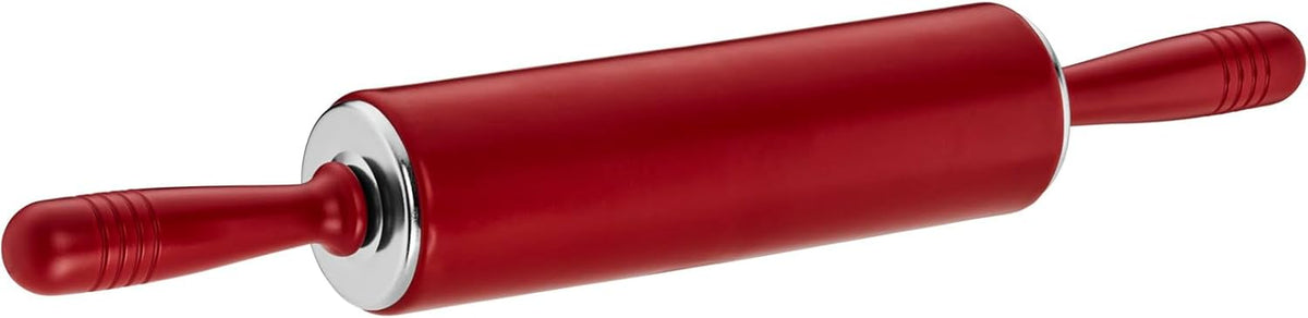Original Kaiser Original Kaiserflex Red Teigroller Silikon 49 x 6,5 cm, Nudelholz Silikon mit Metallkern, griffe ergonomica, hitzebeständig fino a 200°C, marciume