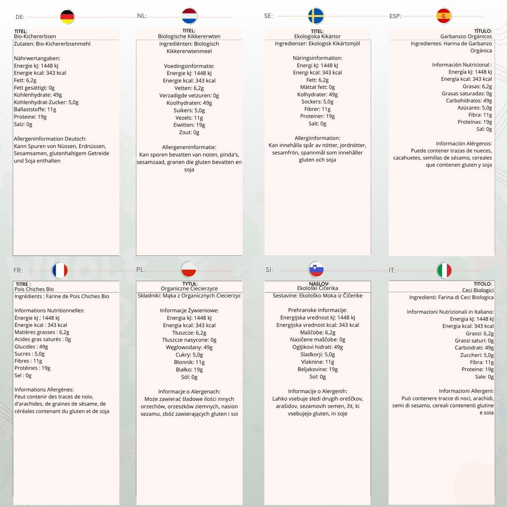 Ceci biologici Wholefood Earth 3 kg | Non OGM | Vegano | Ricco di fibre | Ricco di proteine ​​| Certificato biologico