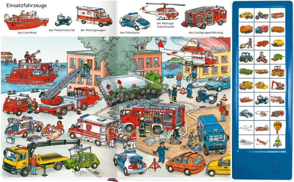 Atât de multe zgomote de vehicule: 30 de sunete (căutați imagini - găsiți cuvinte) Jucarii Bebe Naty Shop