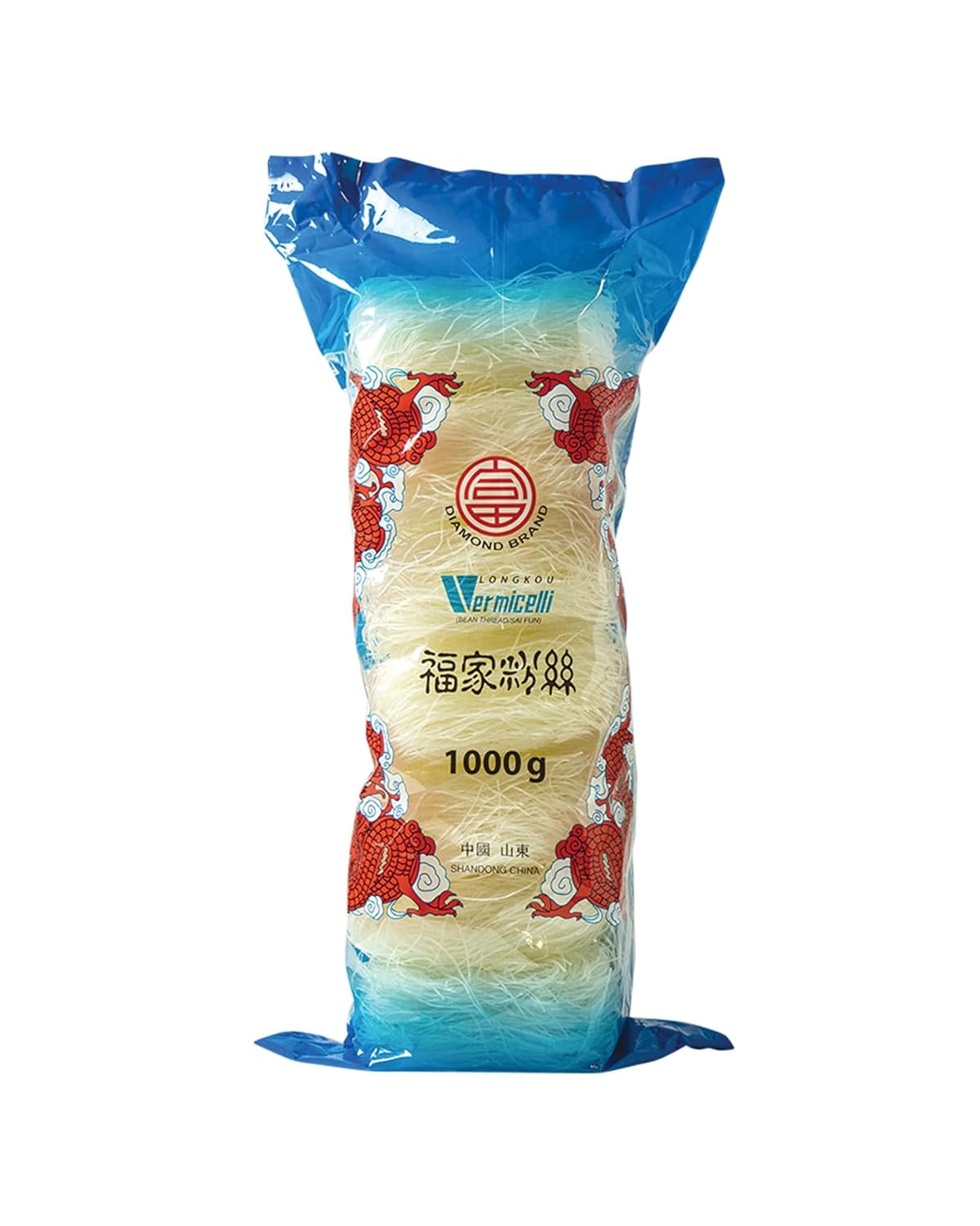 Tagliatelle di vetro DIAMOND, tagliatelle di vetro lunghe, naturalmente vegane e senza glutine - 1 x 1 kg