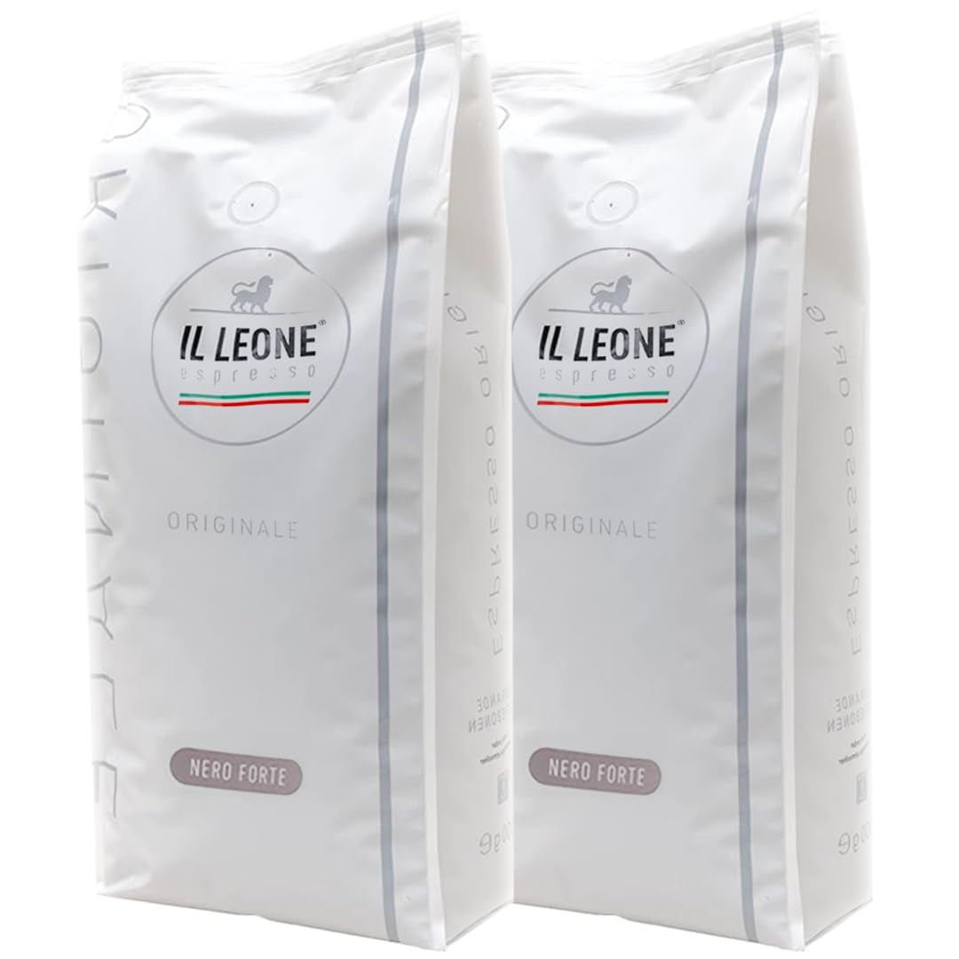 Espresso - Boabe de cafea Nero Forte - Compatibile cu aparatele de cafea și espressoarele - Boabe Arabica prăjite închis la culoare - 2 kg