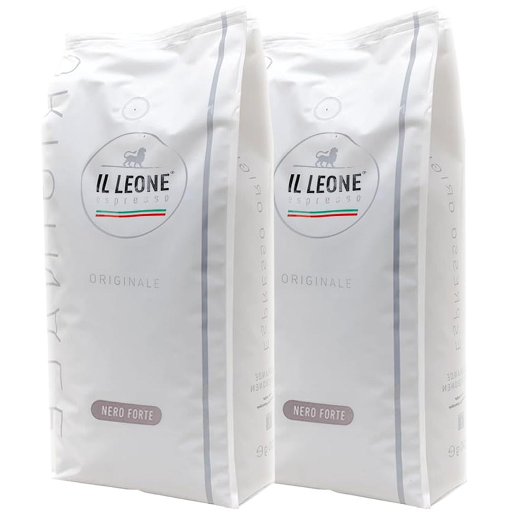 Espresso - Boabe de cafea Nero Forte - Compatibile cu aparatele de cafea și espressoarele - Boabe Arabica prăjite închis la culoare - 2 kg