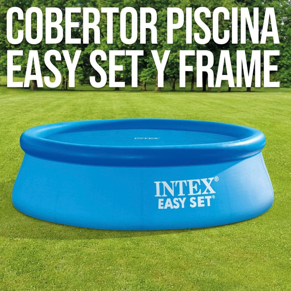 Intex 28014 - Prelată solară, Prelată izolată termic pentru piscine rotunde Easy Set/Frame, Polietilenă, Albastră, ⌀ 488 cm