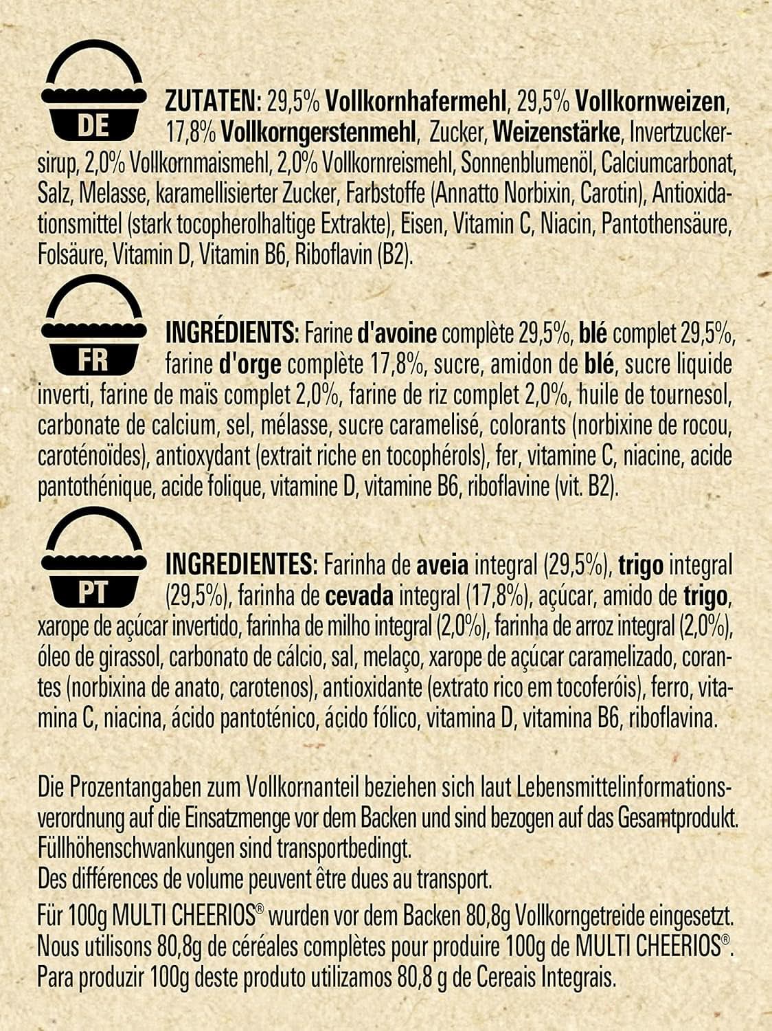 NESTLE Multi CHEERIOS cereale pentru micul dejun din 5 cereale integrale, 375 grame Naty Shop