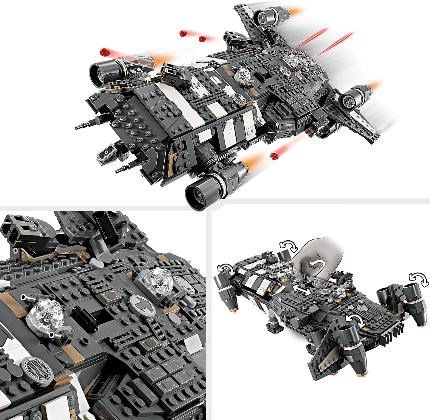 LEGO Star Wars: Skeleton Crew Onyx Cinder, astronave giocattolo costruibile e da collezione per ragazzi e ragazze con 5 personaggi, idea regalo per i fan dai 10 anni 75374 Set da costruzione Besuche den LEGO-Store