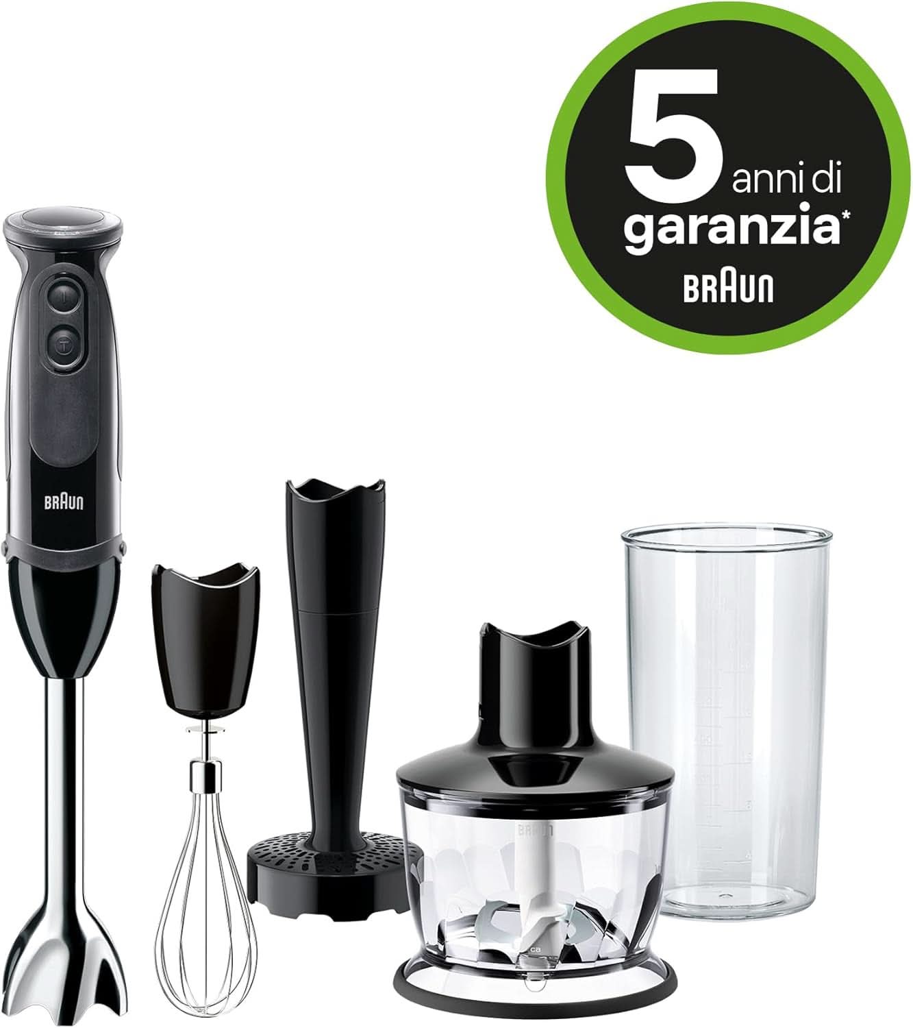Braun Household Multiquick 5 MQ 5237 BK Robot da cucina 0,5 L Robot da cucina Schwarz 1000 W Cucina Naty Shop